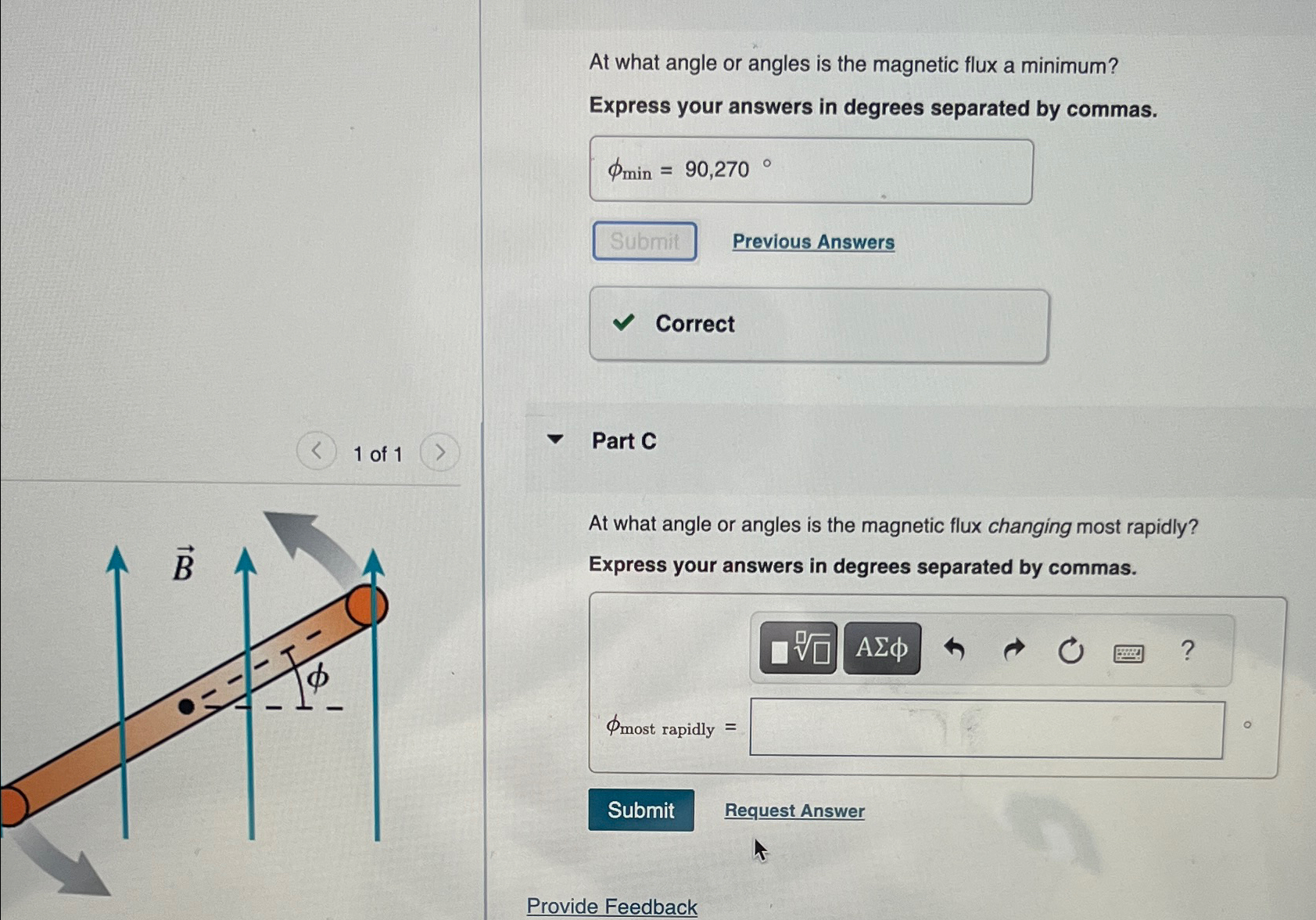 Solved At what angle or angles is the magnetic flux a | Chegg.com