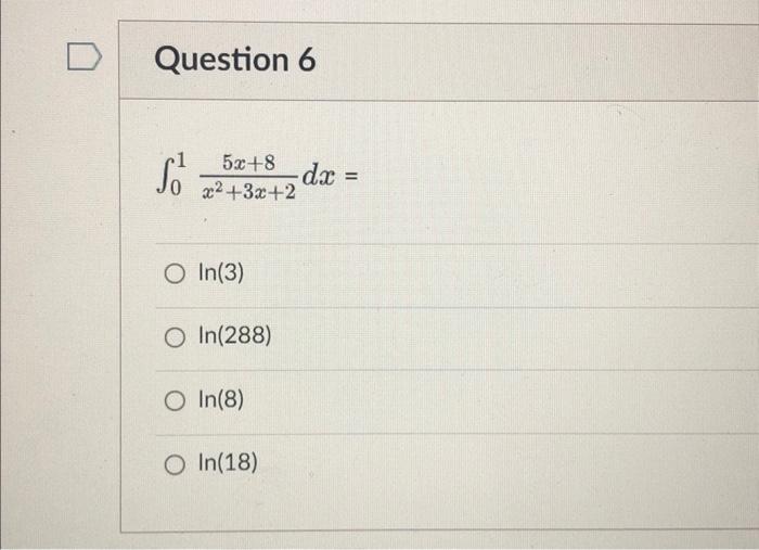 ln x 2 4x 13 )= 3 8