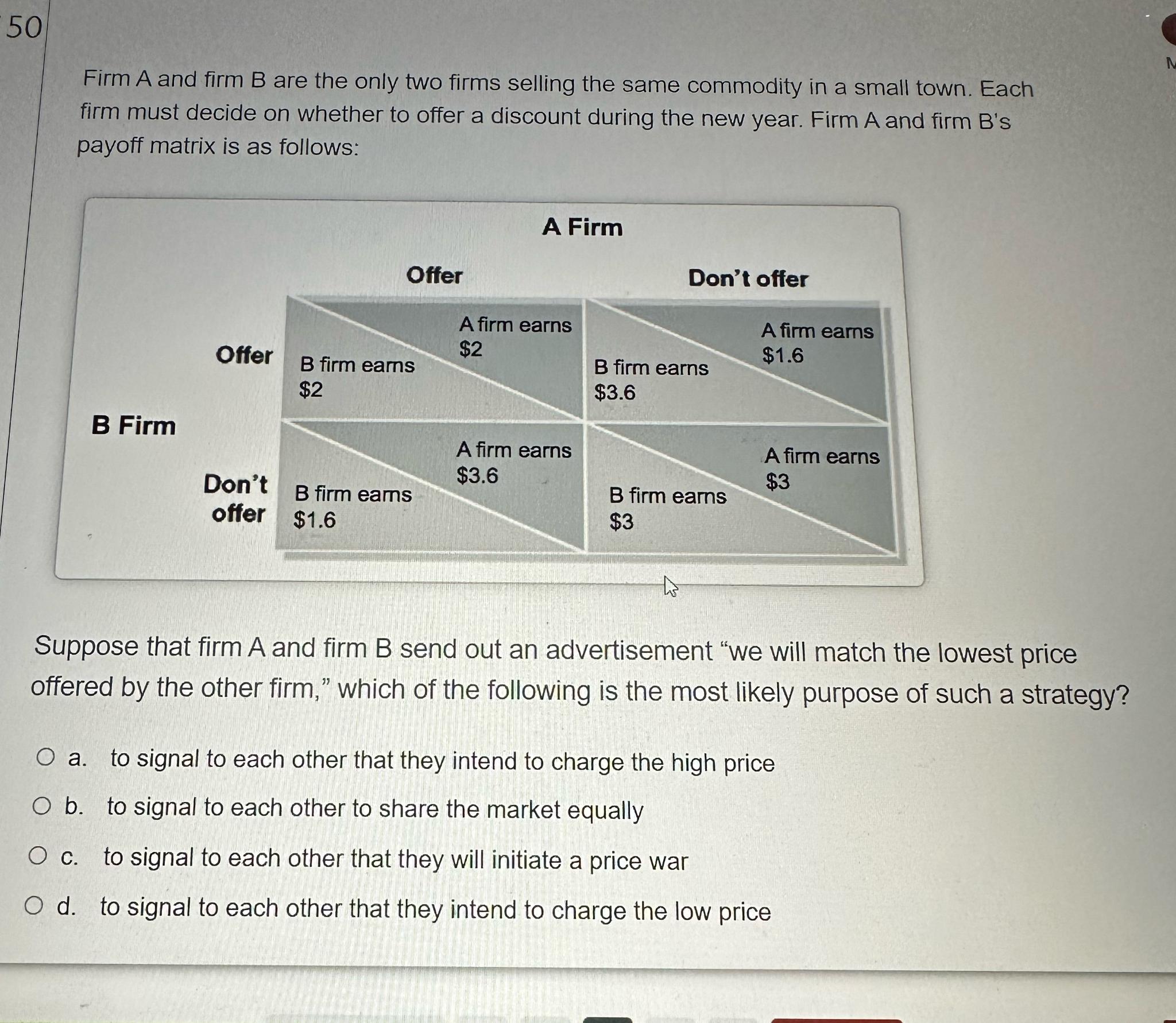Solved Firm A and firm B are the only two firms selling the | Chegg.com
