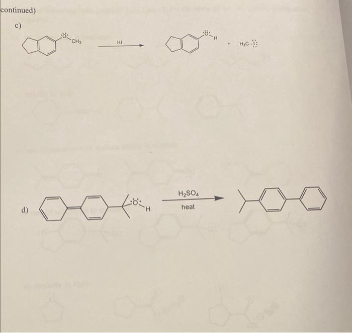 Solved provide reasonable mechanisms for each of the | Chegg.com