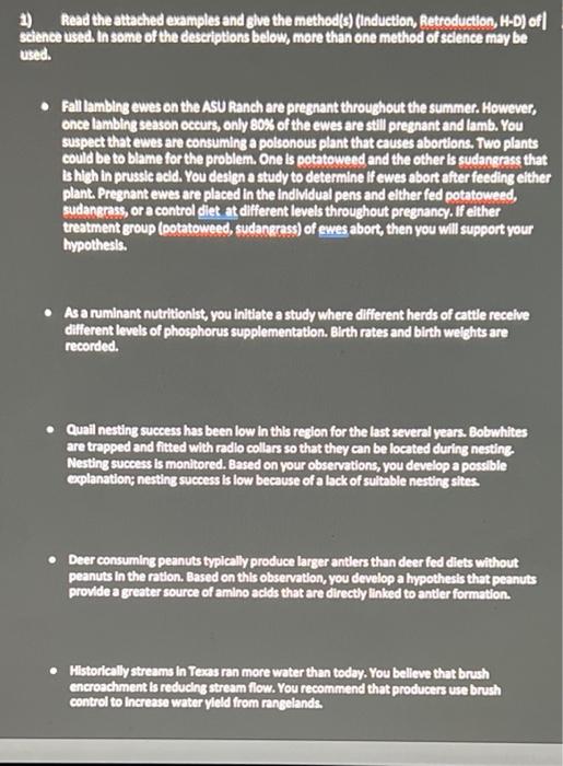 2) Read the attached examples and give the method(s) | Chegg.com