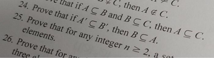 Solved C Then A C Ve That If A C B And B C C Then A Chegg Com