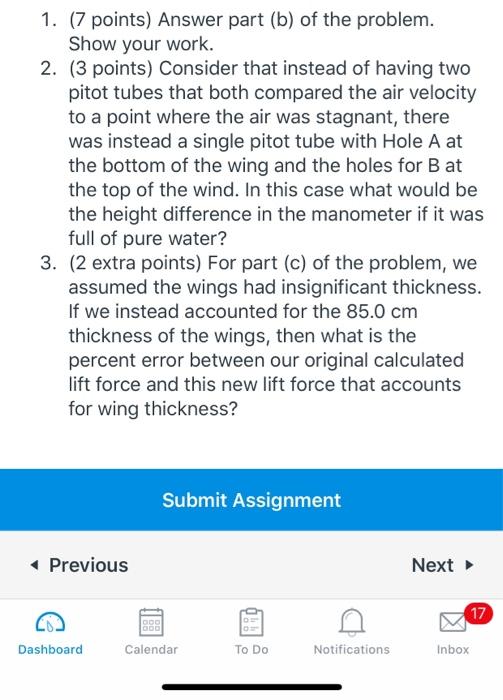 Solved Challenge Problem 9 A pitot tube (as shown) is used | Chegg.com