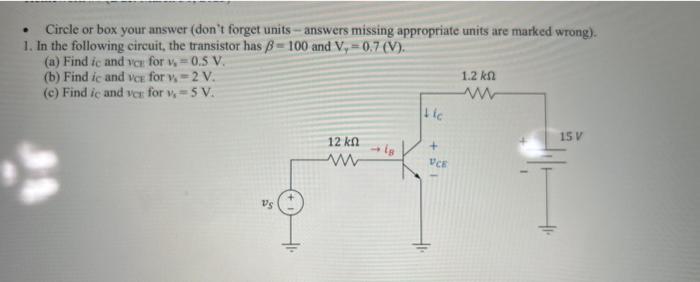 Solved - Circle or box your answer (don't forget units - | Chegg.com