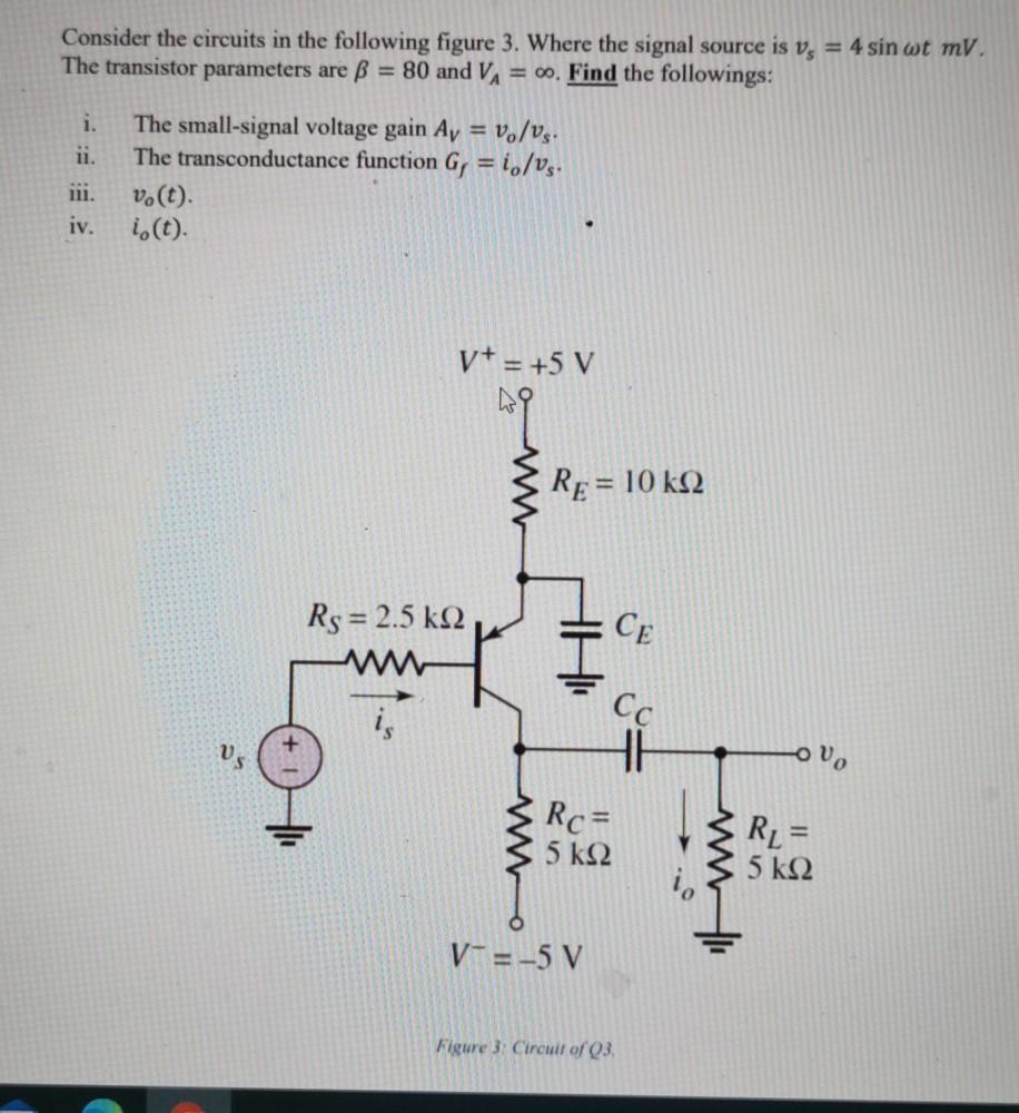 Solved Consider The Circuits In The Following Figure 3 W Chegg Com