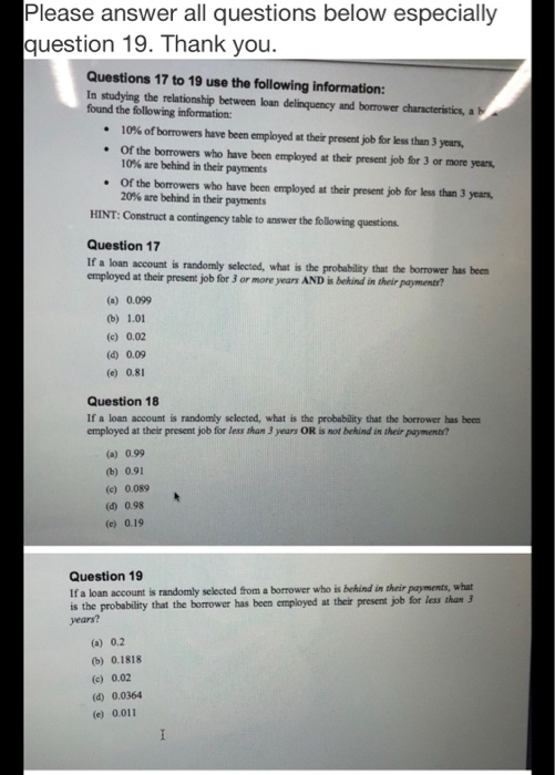 Solved Please answer all questions below especially question | Chegg.com