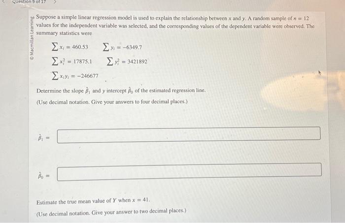 Solved Suppose a simple linear regression model is used to | Chegg.com