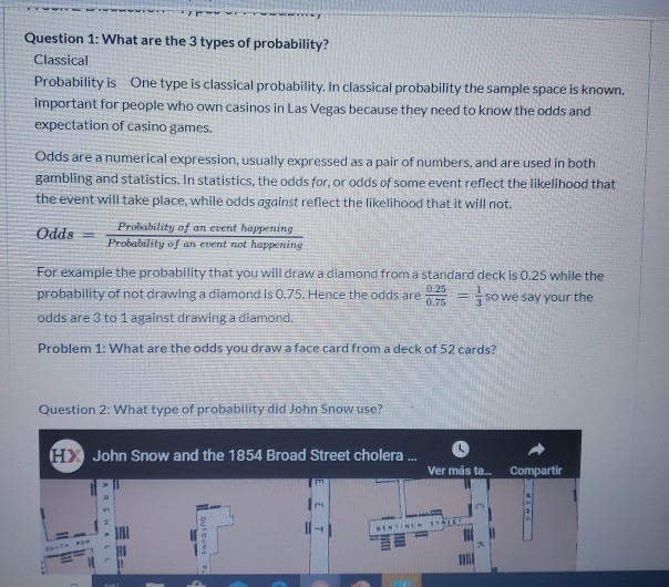 Solved Www Question 1 What Are The 3 Types Of Probability Chegg Com