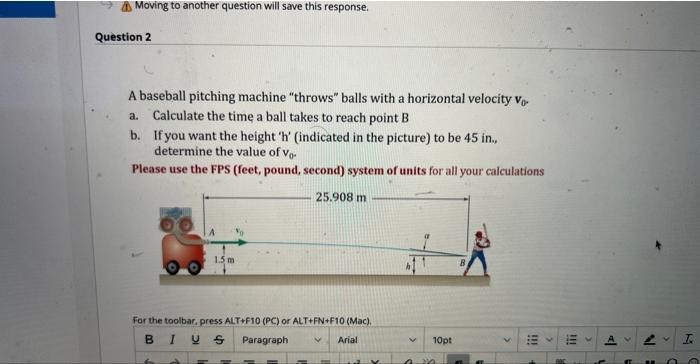 Solved A Baseball Pitching Machine "throws" Balls With A | Chegg.com