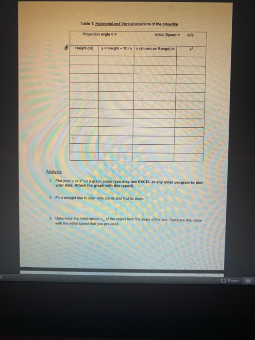 Solved LAB REPORT: Lab 4: Projectile Motion (Complete And | Chegg.com