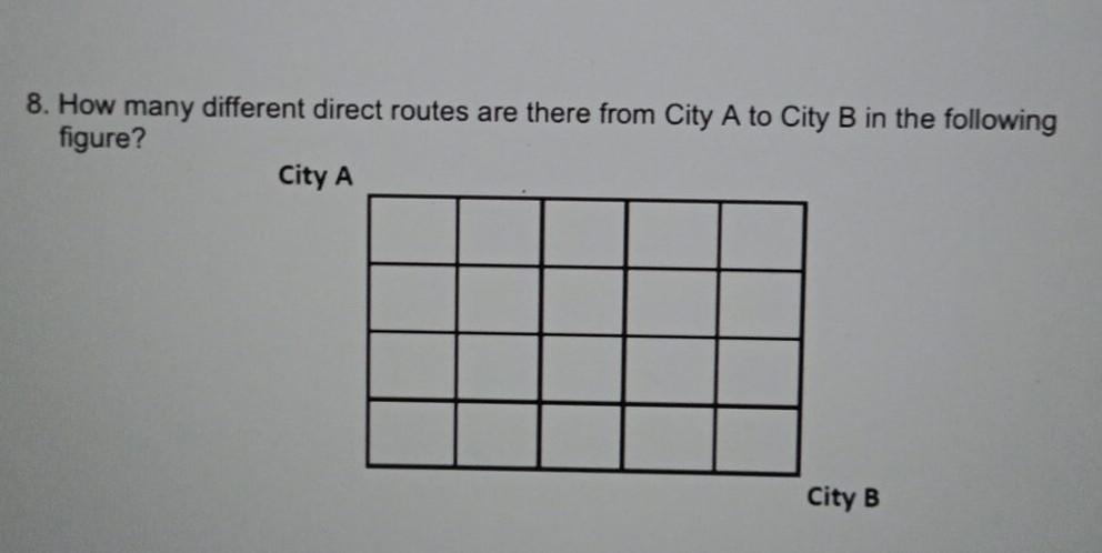 Solved 8. How many different direct routes are there from | Chegg.com