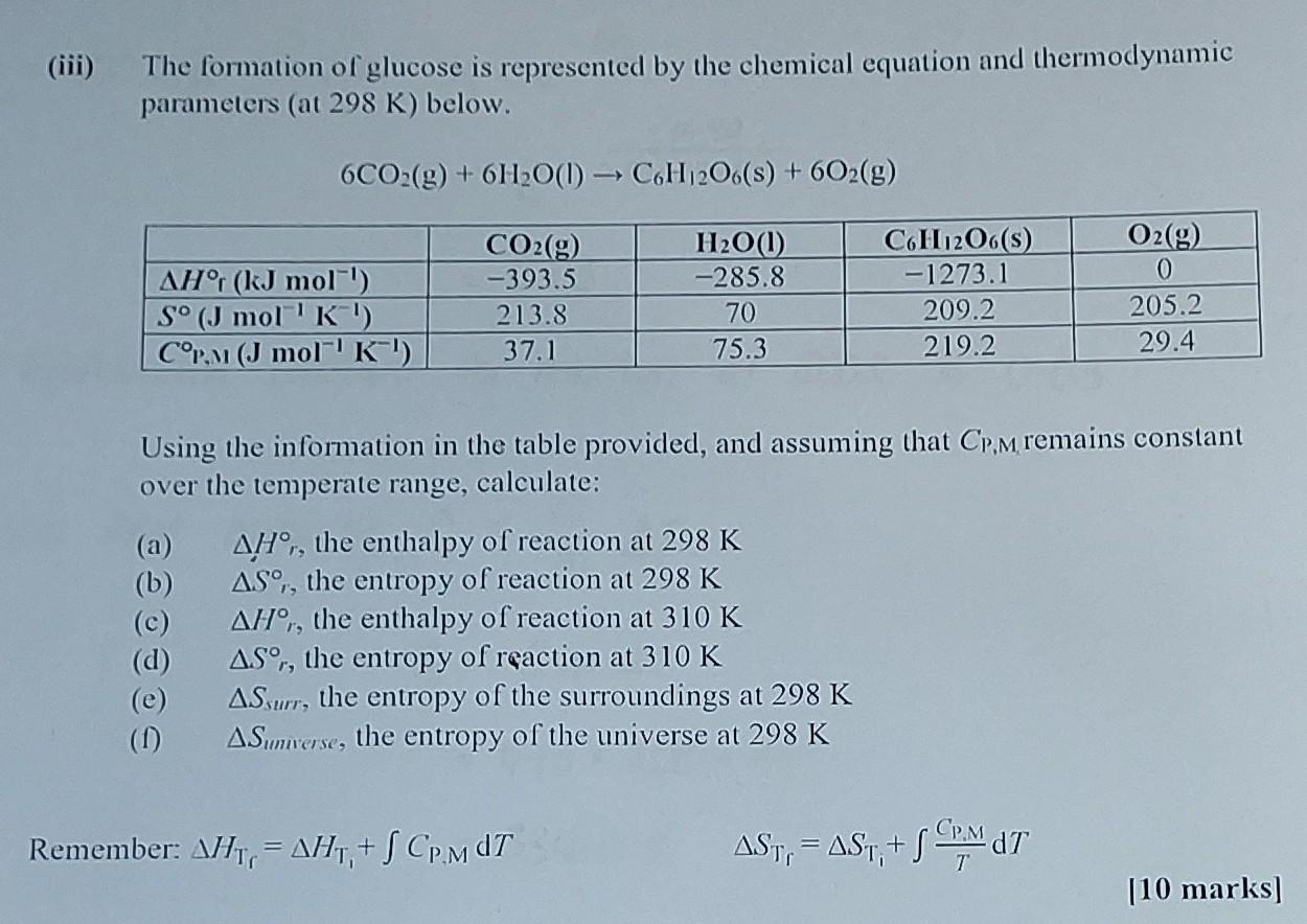 Solved The formation of glucose is represented by the | Chegg.com
