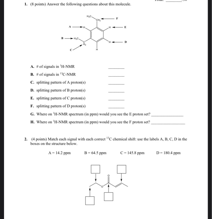 Solved 1 8 Points Answer The Following Questions About Chegg Com