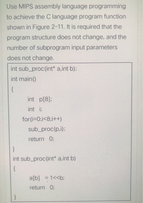 Solved Use MIPS assembly language programming to achieve the | Chegg.com