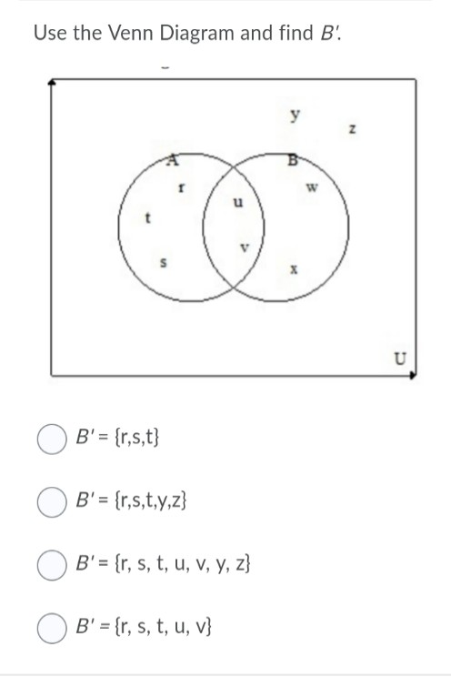 Solved Use The Venn Diagram And Find B Ob R S T B Chegg Com