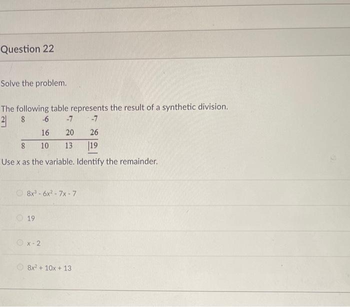 Solved Solve The Problem. The Following Table Represents The | Chegg.com