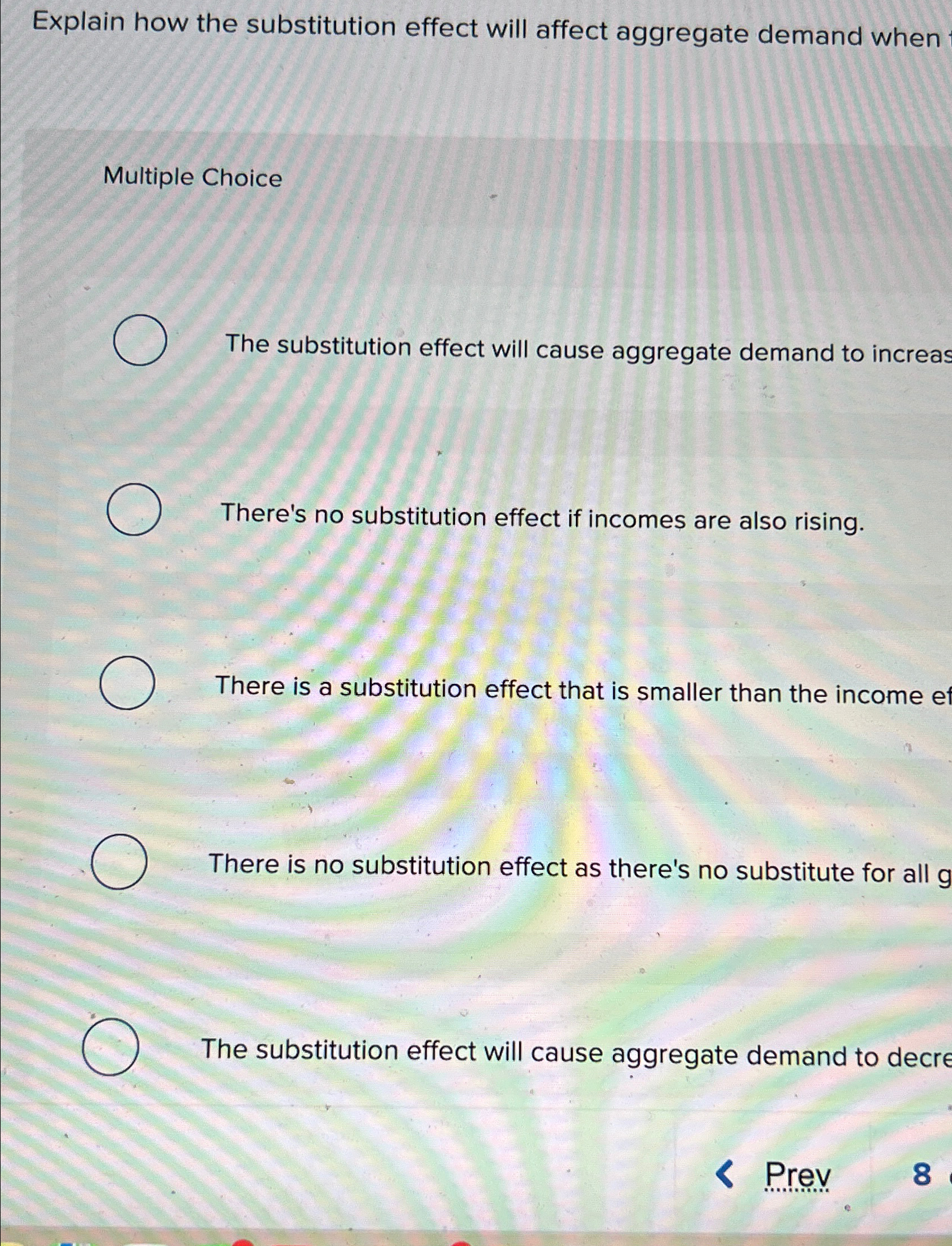 Solved Explain how the substitution effect will affect | Chegg.com