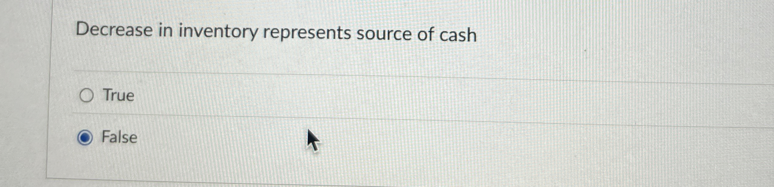 Solved Decrease in inventory represents source of | Chegg.com