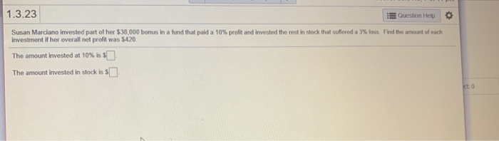 1 3 23 E Question Help Susan Marciano Invested Part Chegg 1 3 23 E Question Help Susan Marciano Invested Part Chegg