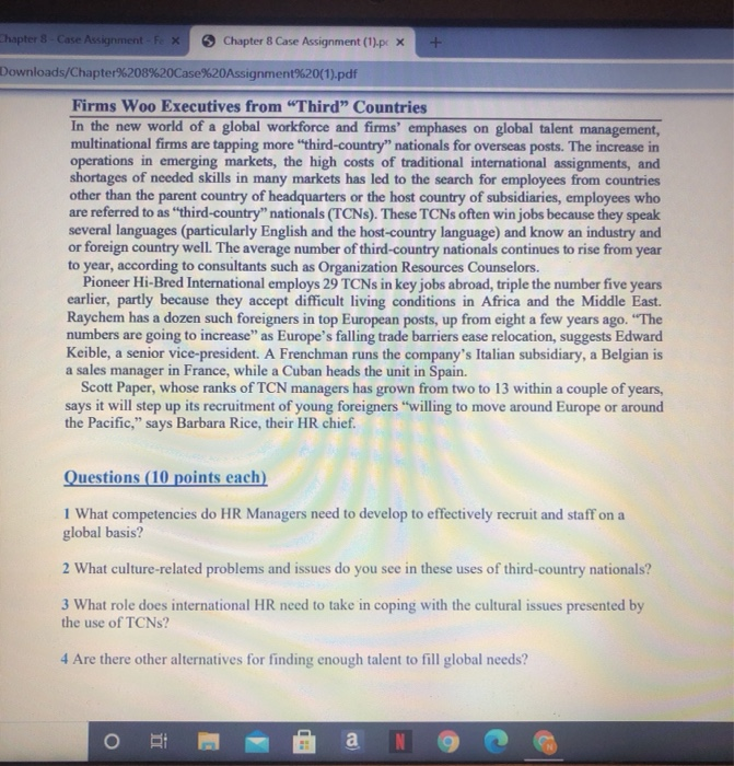 Chapter 8 Case Assignment - FX Chapter 8 Case | Chegg.com