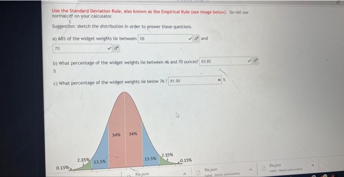 Solved Use the Standard Deviation Rule, also known as the | Chegg.com
