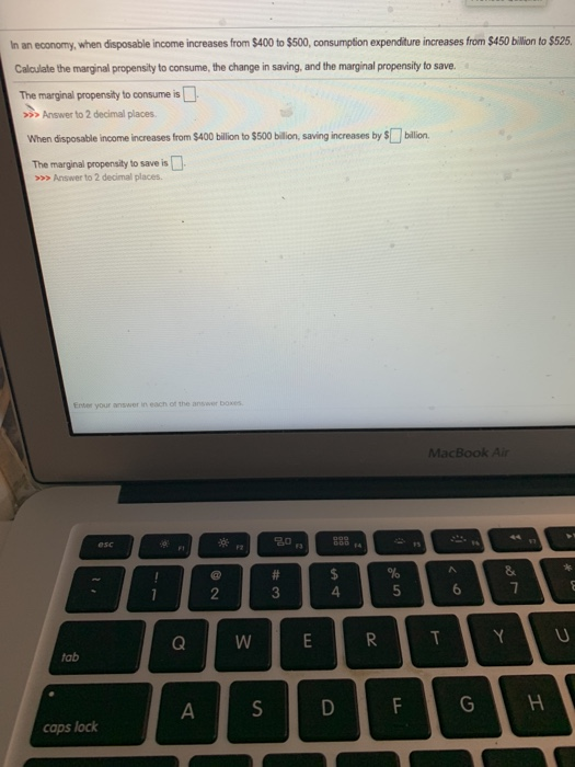 Solved In an economy, when disposable income increases from | Chegg.com