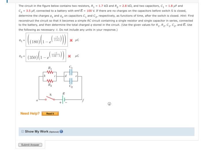 Solved The circuit in the figure below contains two | Chegg.com