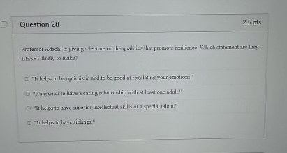 Solved Question 282.5ptsProtessor Adachi is giving a lecture | Chegg.com