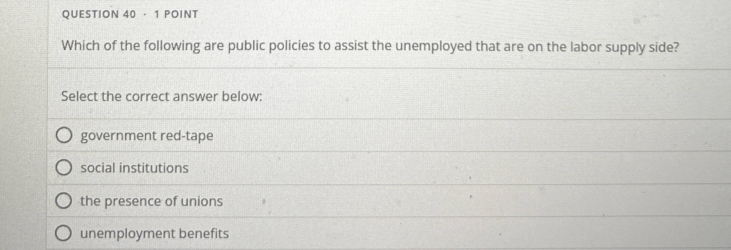 Solved QUESTION 40 - 1 ﻿POINTWhich of the following are | Chegg.com