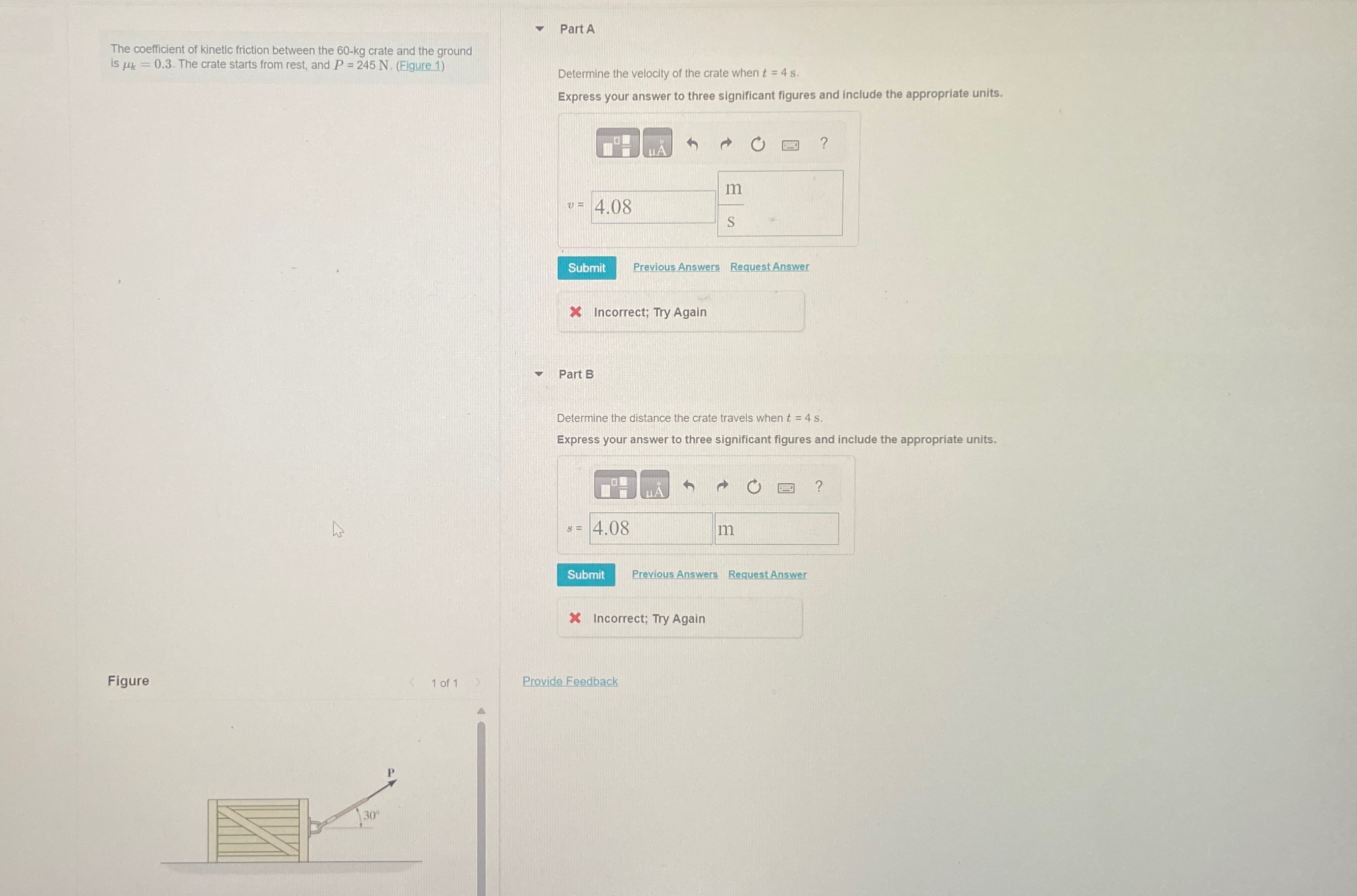 Solved The coefficient of kinetic friction between the 60-kg | Chegg.com
