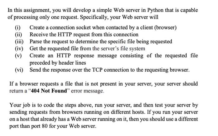 Solved In this assignment, you will develop a simple Web | Chegg.com