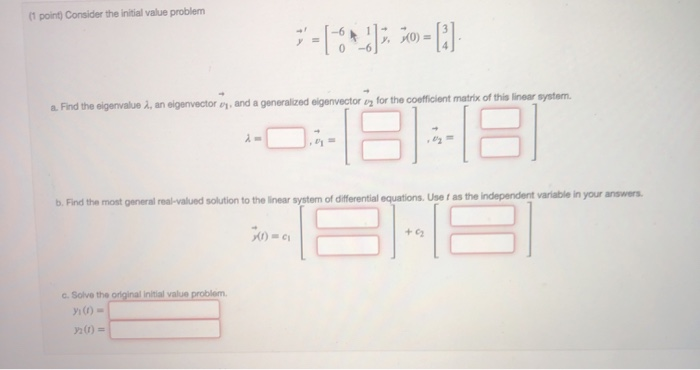 Solved (1 point) Consider the initial value problem - 50 - ] | Chegg.com