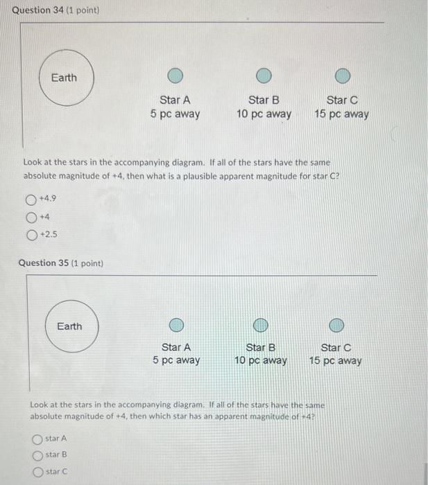 Solved Look at the stars in the accompanying diagram. If all | Chegg.com