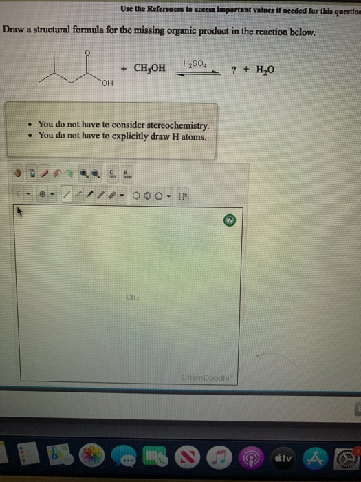 Solved draw a structural formula for the missing organic | Chegg.com