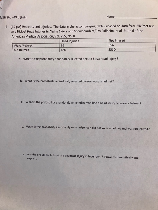Solved Name: MTH 243 - PCC (Lee) GRADED PROBLEM SET Module 3 | Chegg.com