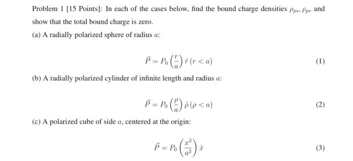 Solved Problem 1 [15 Points]: In each of the cases below, | Chegg.com
