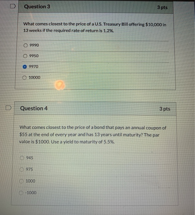 Solved Question 1 3 pts Which one best completes the | Chegg.com