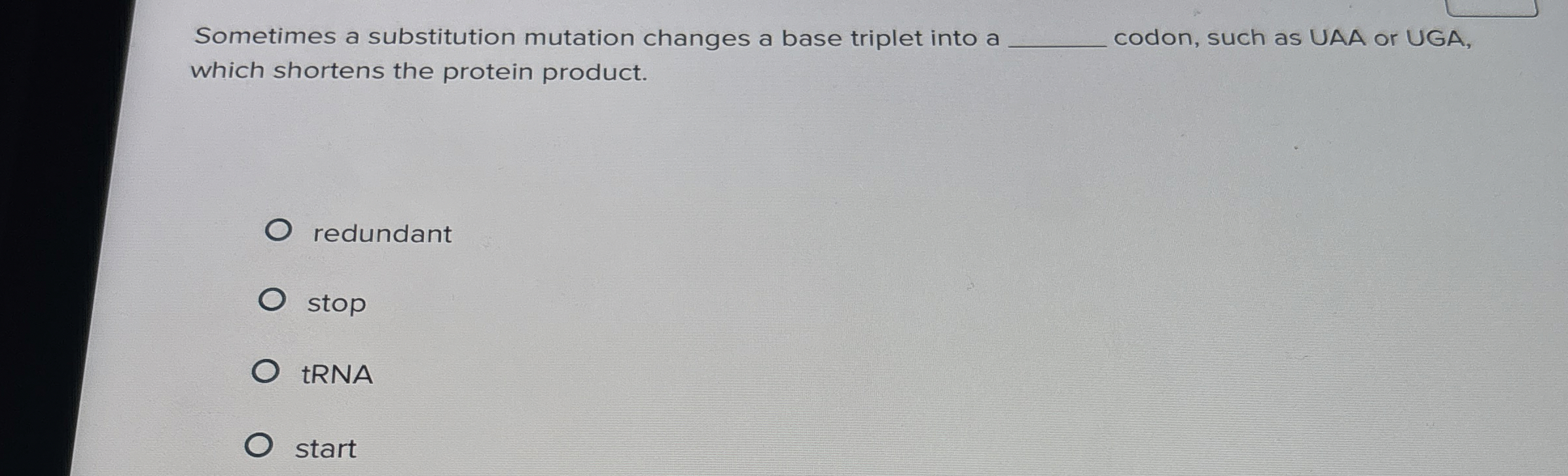 Solved Sometimes a substitution mutation changes a base | Chegg.com
