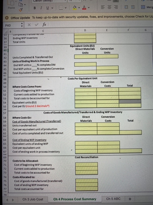 Solved Managerial Accounting chpt.4Prepare a Production Cost | Chegg.com
