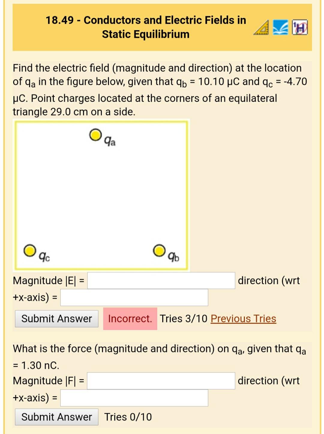 Solved 18.49 - Conductors and Electric Fields in Static | Chegg.com