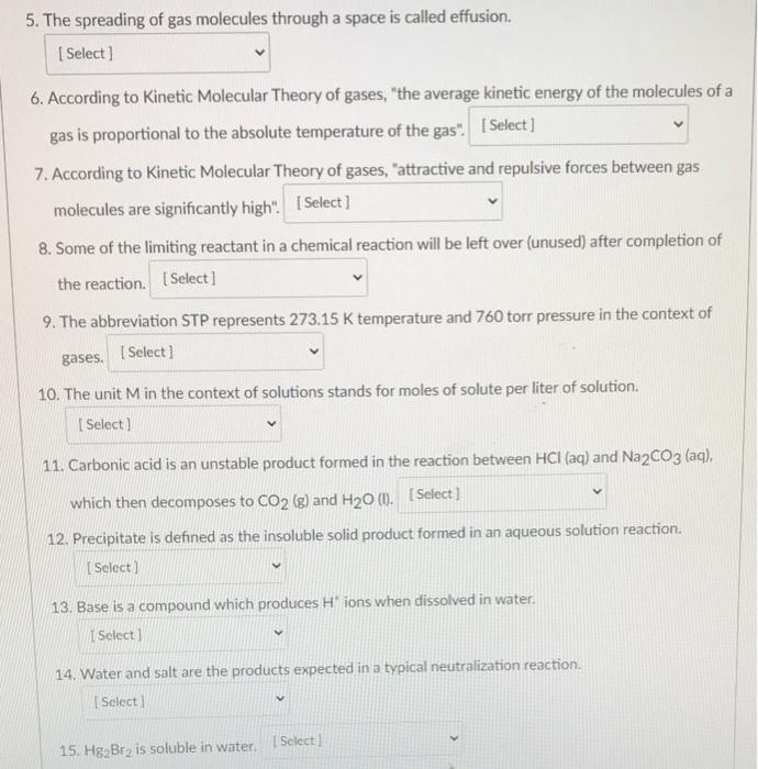 Solved 5. The spreading of gas molecules through a space is | Chegg.com