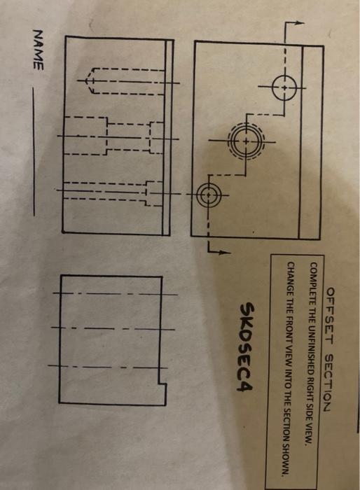 Solved OFFSET SECTION COMPLETE THE UNFINISHED RIGHT SIDE | Chegg.com