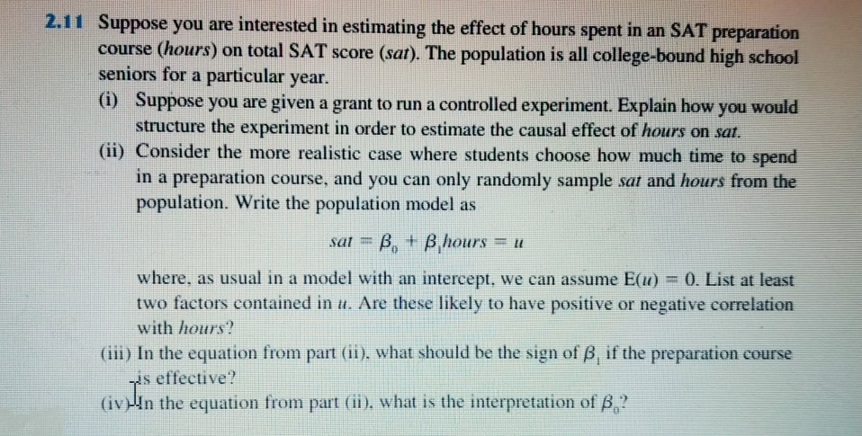 Solved 2.11 Suppose you are interested in estimating the | Chegg.com
