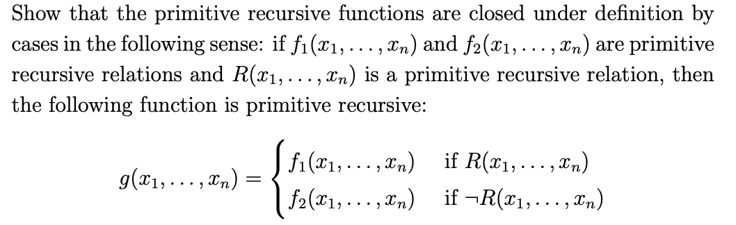 Solved Show that the primitive recursive functions are | Chegg.com