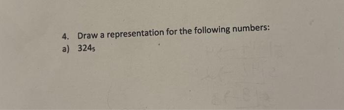 Solved 4. Draw a representation for the following numbers: | Chegg.com