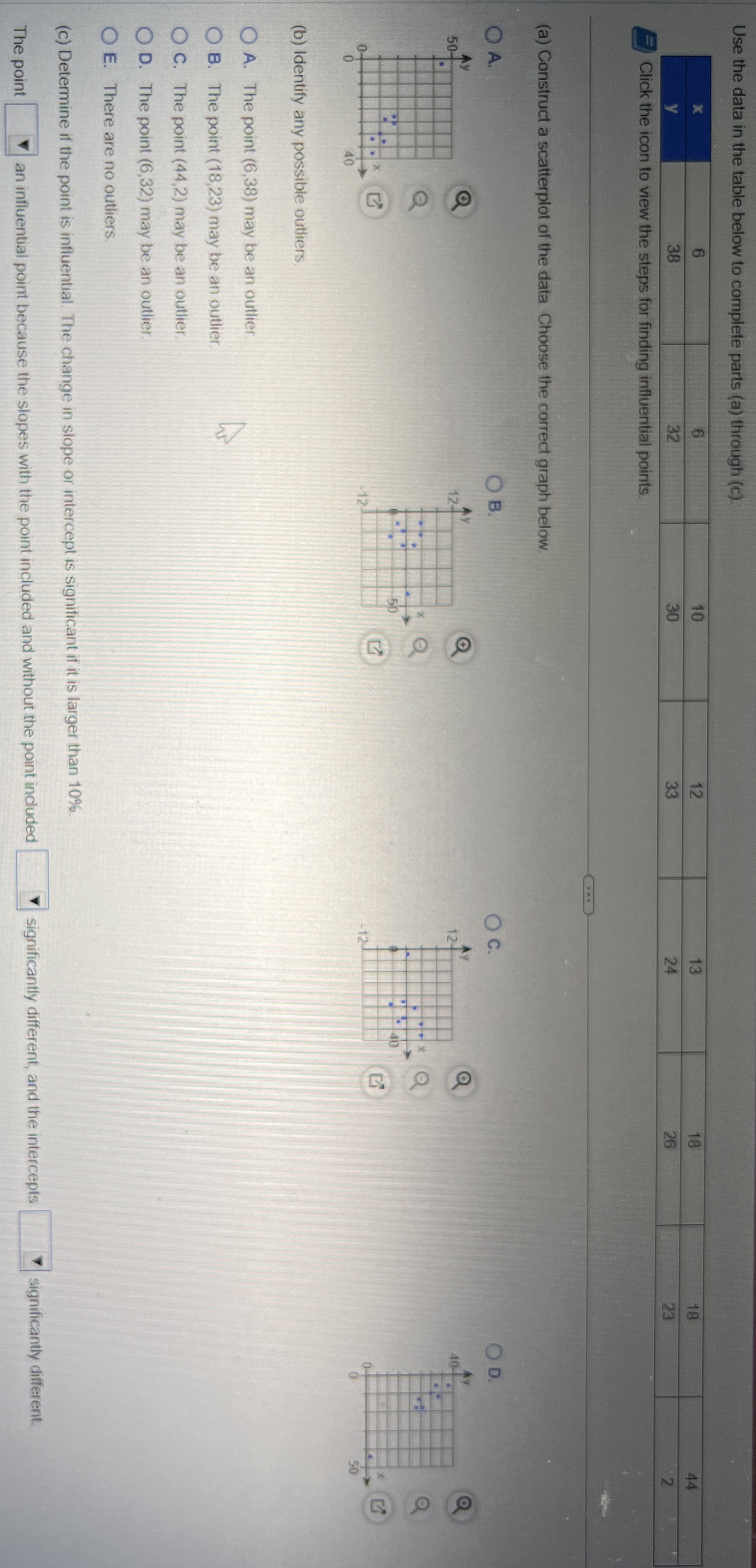 Solved Use the data in the table below to complete parts (a) | Chegg.com