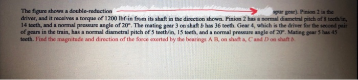 Solved The figure shows a double-reduction spur gear). | Chegg.com