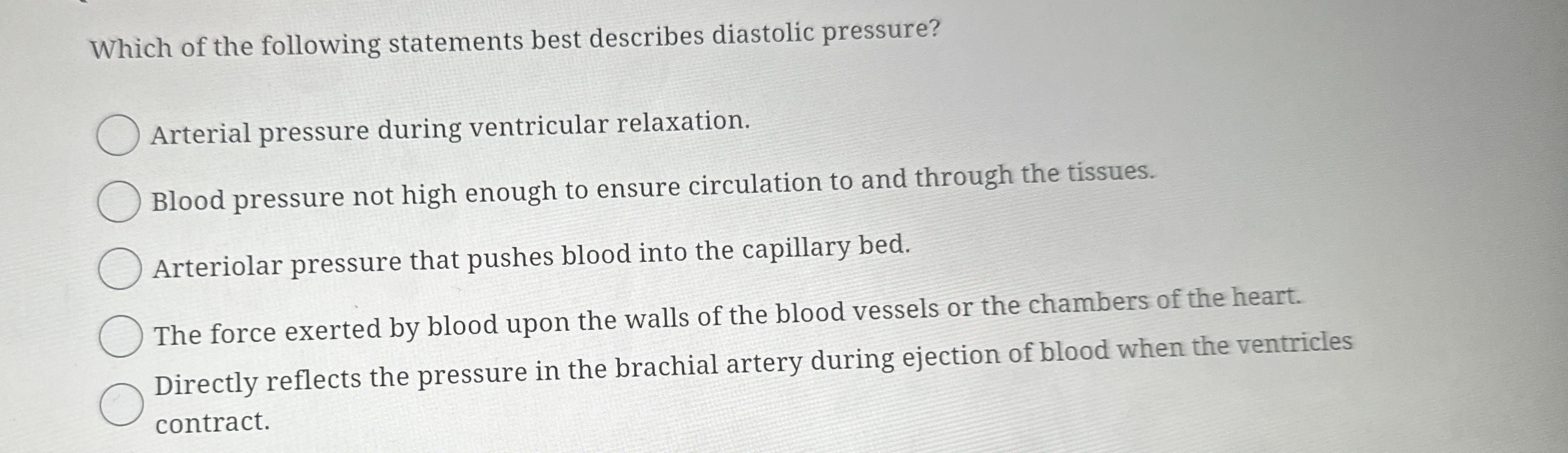 Solved Which of the following statements best describes