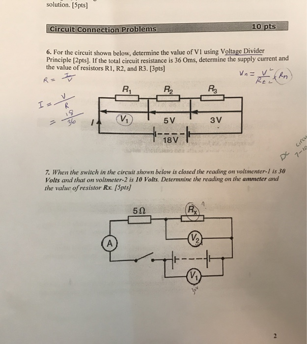 Solved solution. [5pts] Circuit Connection Problems 10 pts | Chegg.com