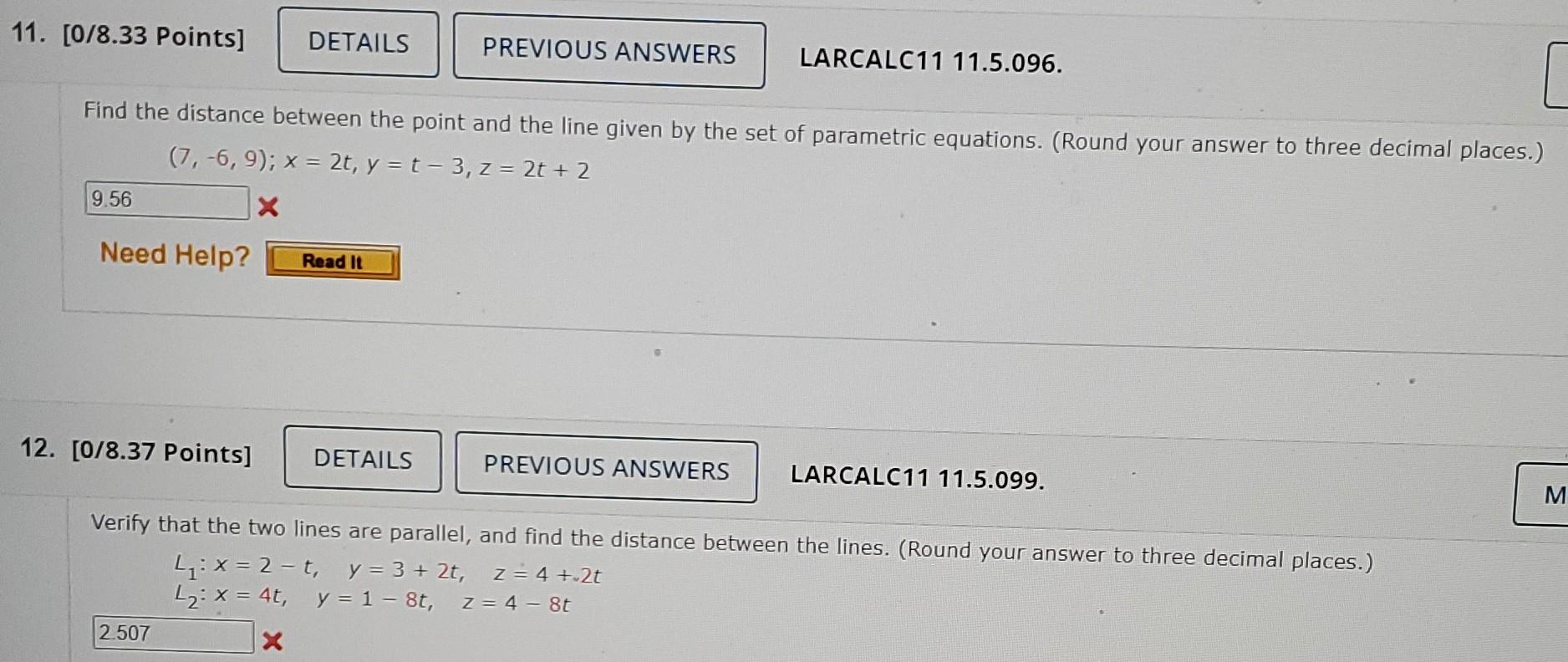 Solved Find The Distance Between The Point And The Line